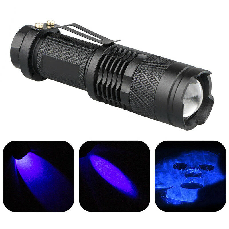 LED Ultra Violet UV 365 nm Blacklight Flashlight Inspection Lamp Torch  FT