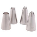 4Pcs Large Icing Piping NozzlePastry Tips Baking Tools Cakes Set Stainless St BX