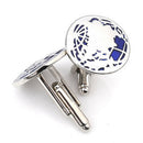 1Pair Men Stainless Steel World Map Cufflinks Shirts Cuff Links Wedding PartME