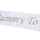 Footprint Bear Mummy To Be Satin Ribbon Sash New Mom Baby Shower Party Favor  R]