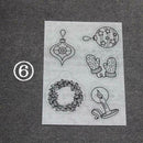 6Pcs Christmas Pendant Shrink Flim Key Chain Shrinky Art Papers Jewelry Making