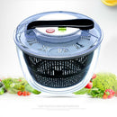 Salad Spinner Vegetable Dehydrator Push-Type Washing 5L SAFE Non Skid Base