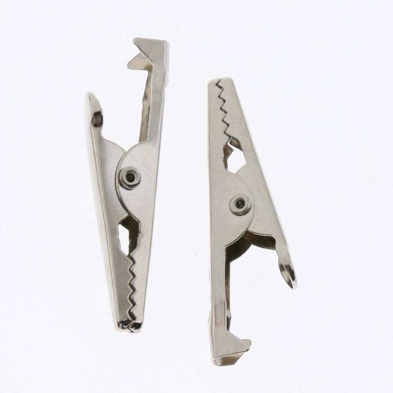 10x Crocodile Clips for Test Leads, Battery Connectors Clamps Breeding Cage