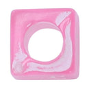 1000PCs Acrylic Spacer Beads Alphabet Letters Carved Square Pink 6mmx6mm