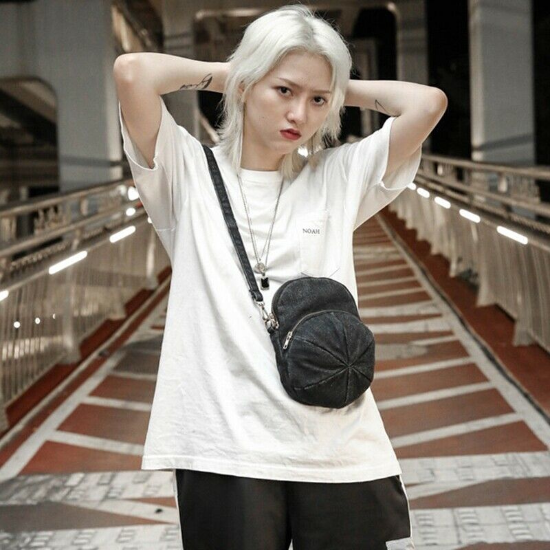 Japanese Korean Version Of the Port Wind Hip-Hop Cowboy Hat Shoulder Bag Tr D4N8