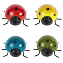 4Pcs/Set Iron Ladybird Wall Hanger Wall Hanging Outdoor Garden Decor Art Crafts