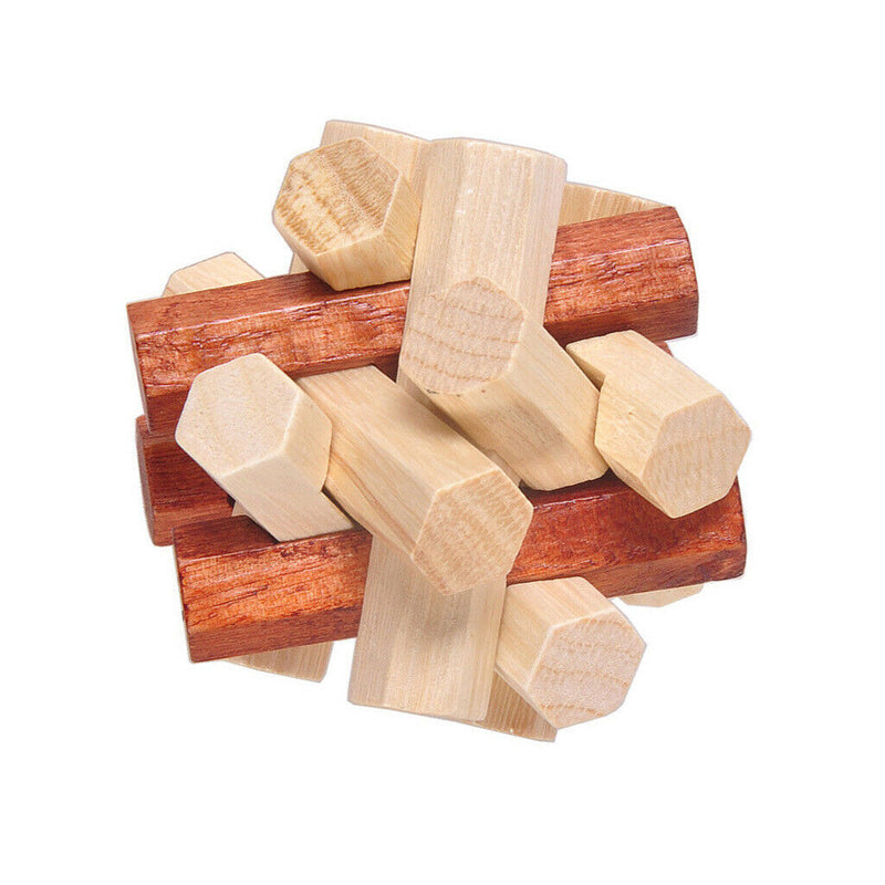 Pack of 2 Traditional Kongming Lock Luban Lock Toys Cube for Kids Intellectual