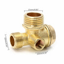 3-port Zinc Alloy Air Compressor Check Valve Central Pneumatic Valves Thread New