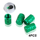 4PCS Car Aluminum Tire Wheel Rims Stem Air Valve Caps Tyre Cover Accessories Kit