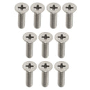 10 Pcs M4 Flat Head, Pure Titanium Machine Screws, Phillips Drive L.(L.)10mm