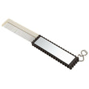 Chocolate Color Offwhite Plastic Hairdressing Travel Folding Comb with Mirr P2R2