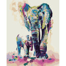 Colorful Elephant DIY Oil Painting By Numbers Hand Painted Wall Art Picture A