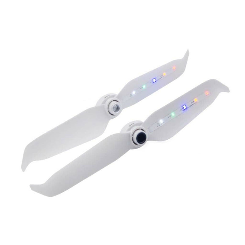 4x White LED Light Low Noise Propellers Props Self Lock for DJI Phantom 3