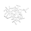 20x 10 pairs Silverwhite French Cuff Links Blanks-8mm Glue Pads DIY Findings