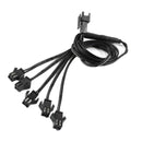 Female to Male 2 Pin Connector EL Wire 5-way Splitter Extension Cable Line  R2T2