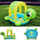 Kids Baby Toddler Tortoise Swimming Pool Swim Ring Float Seat Boat With Sunsha