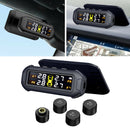 Wireless TPMS Solar Power LCD Tire Pressure Monitoring System w/ External Sensor