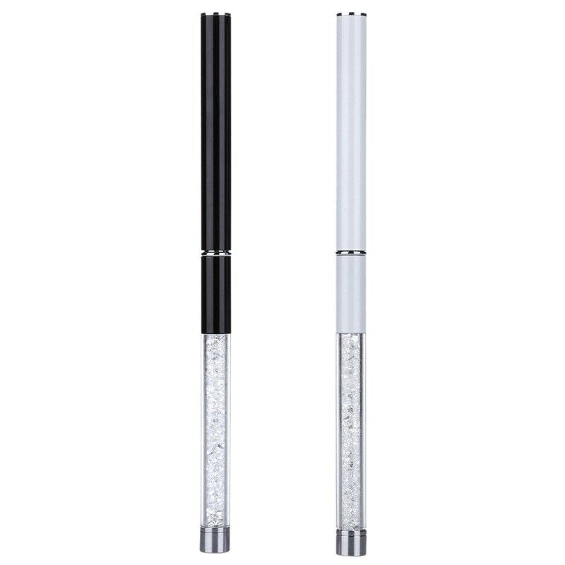 2Pcs Eye Brush with Cap for Travel Eye Brow Eyelash Mascara Brushes Wands A S6L1