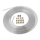 25 Feet Brake Line Tubing Anti Rust 16 Fittings Universal Auto Repair Tool