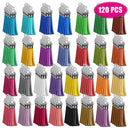 120Pcs Acrylic Keychains Blanks Tassels Keychain Pendant Bulk for DIY Key Chain