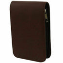 Fountain Pen Roller Brown Leather Binder Case Holder Stationery for 12 Pens