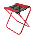 Portable Folding Stool Chair for Outdoor Camping Fishing Beach red