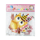 cartoon owl paper flag birthday party decoration banner bunting for children 3C