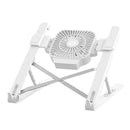 Laptop Stand, Height Angle Adjustable Laptop Holder with Fan Compatible with