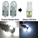 10x T10 194 168 SMD 5050 LED Car Wedge Tail Side Parking Light Globe 12V WHITE