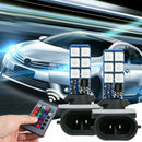 2x 16 Colors 881 5050 RGB LED 12SMD Car Headlight Fog Light Lamps Bulb + Remote