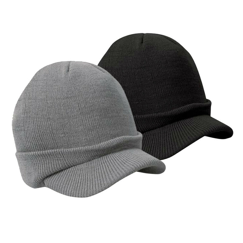 2pcs Berets Visor Cap for Men Women Winter Hat
