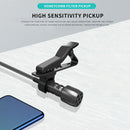 Clip-on Collar Tie Microphone Mobile Phone Recording Lavalier Mic (1.5m) A