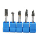 5Pcs Set Carbide Rotary File 6x8Mm Double Grain Tungsten Steel Barrel Sharp