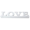 4Hooks White LOVE Coat Hat Clothes Robe Key Holder Rack Wall Hanger Home  FE FT
