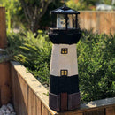 Black Solar Lighthouse Rotating LED Light Decor Outdoor 2019 Indoor M1N4