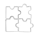 4pcs Stainless Steel Puzzle Piece Cookie Cutter Frame  Cake Mold
