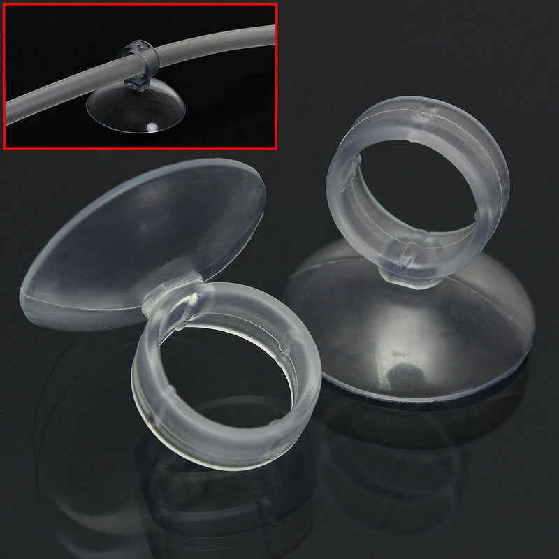 10Pcs 16mm Diameter Aquarium Fish Tank Suction Cup Tube Holder Sucker Pipe Clips