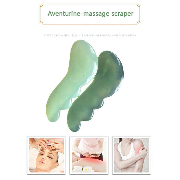 Natural Jade Stone Guasha Massage Tool SPA  Massager Scraping Body BeautySEAU
