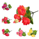 Artificial Water Lily Flowers Silk Bouquet Home Table Vase Decor DIY ORG Red