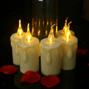 6x Battery Flameless Led Candle Flickering Yellow Light Taper Candle 118mm
