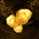 Tulips Flower Solar LED Lawn Lamp Spike Warm Light Outdoor Landscape Garden