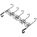5 Hanger Black Towel Hat Coat Clothes Wall Hook Over Door Bathroom
