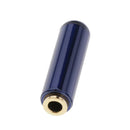 Pair 3.5mm 1/8" TRRS 4 Pole Female+Male Plug A/V Solder Connector Blue