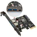Super Speed Pci-E Express To 3 Port Usb 3.0 3.1 Type A/C Sata Host Card FR FT