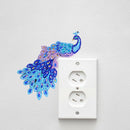 DIY Peafowl Diamond Painting Luminous Switch Stickers Kitchen Wall Decals