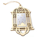 Ramadan Wooden Eid Mubarak Ornament for Muslim Pendant Festive Party Supplies