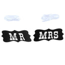Wedding Mr And Mrs Signs Chair Sign Props Bride Groom Banner Reception Photo ME