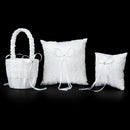 White Lace Wedding Page Boy Ring Bearer Pillow Cushion w/ Rhinestone Decor 15cm