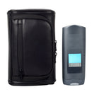 Men Waterproof PU Leather Pouch Wash Storage Makeup Bag Travel With Carry Handle