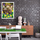 5D DIY Diamond Painting Kits Cats in Flowers Full Round Drill Handicrafts